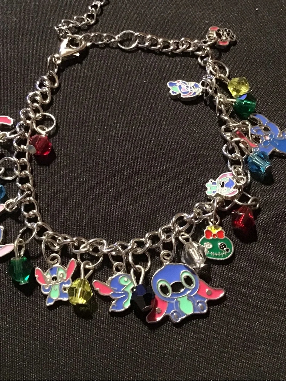 Stitch Charm Bracelet with Multicolor Beads